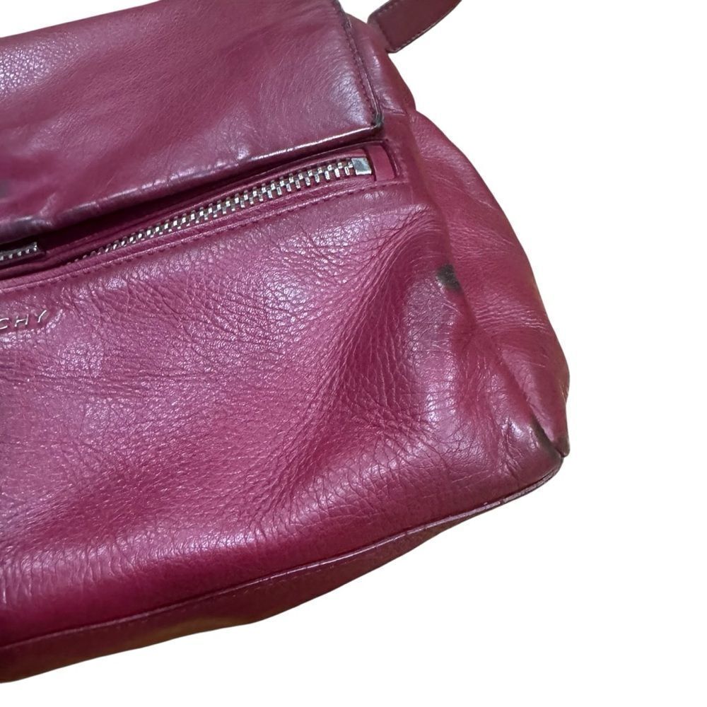 Givenchy Pandora Pure Dark Red Top Handle Front Flap Bag - Picture 8 of 12